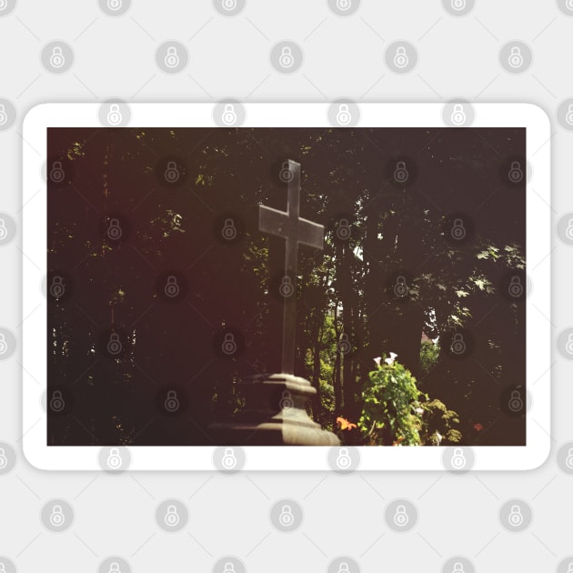 Cemetery cross Sticker by EvgeniiV